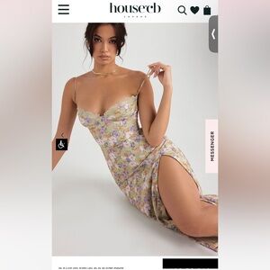 House of Cb Charlotte peony print corset dress